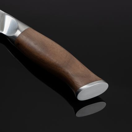 Gudaro - TAKUMI Santoku-kökskniv i damaskusstål 7, 67 lager, längd 17,5 cm, valnötshandtag
