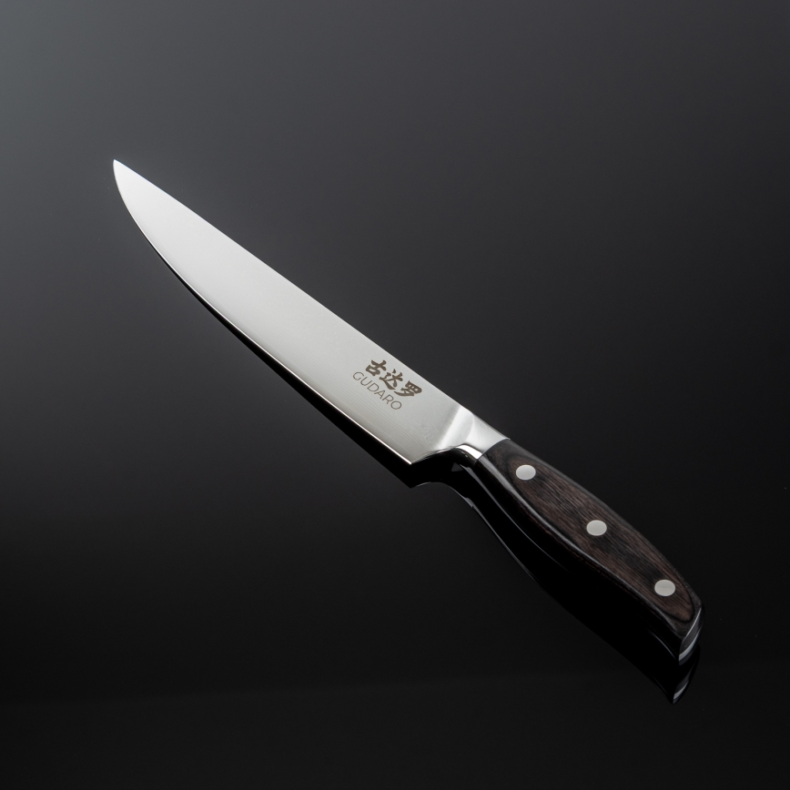 Gudaro - Trancherkniv i damaskusstål SHIRO 8, 67 lager stål, längd 20 cm