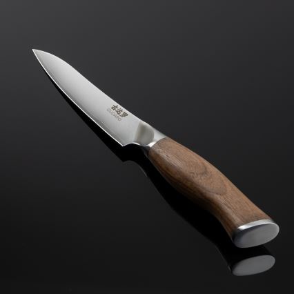 Gudaro - TAKUMI 5 universalkniv i 67-lagers damaskusstål, bladlängd 12,5 cm, valnöt