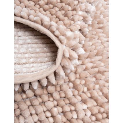 Halkfri badrumsmatta CHENILLE 50x80 cm beige