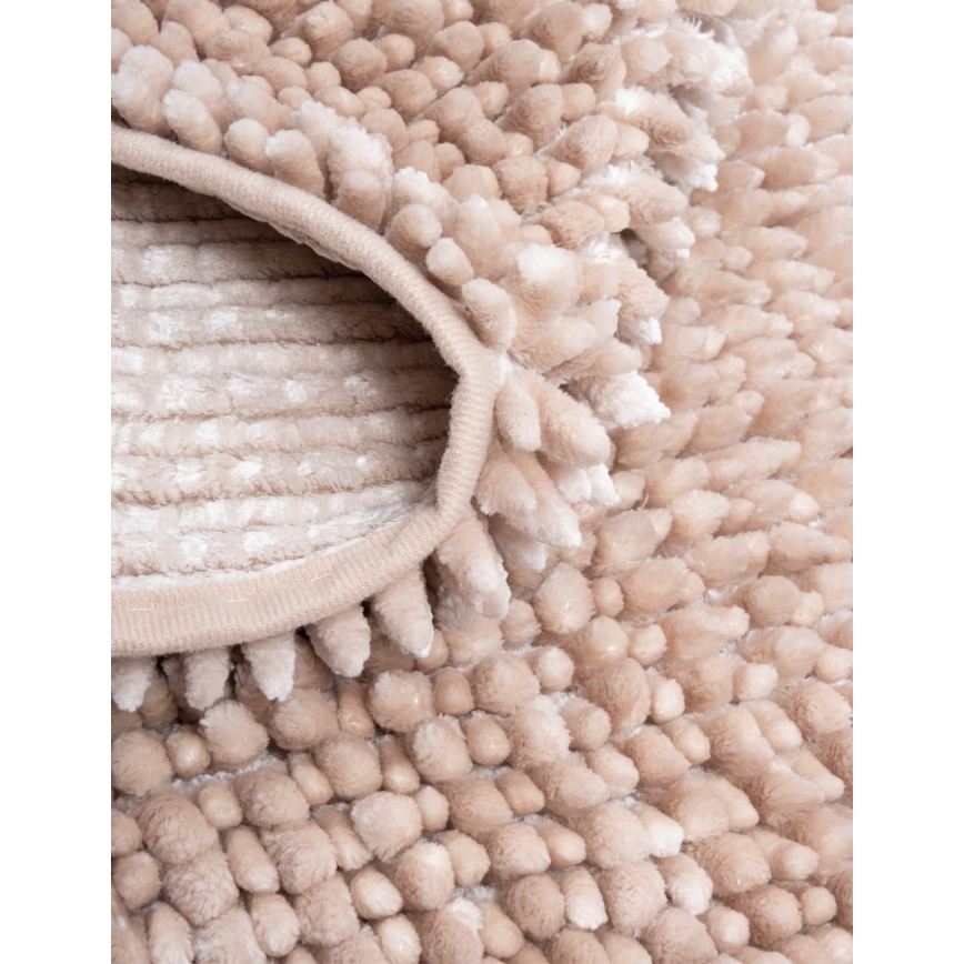 Halkfri badrumsmatta CHENILLE 50x80 cm beige