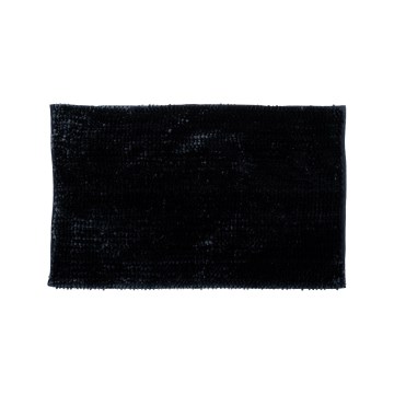 Halkfri badrumsmatta CHENILLE 50x80 cm svart