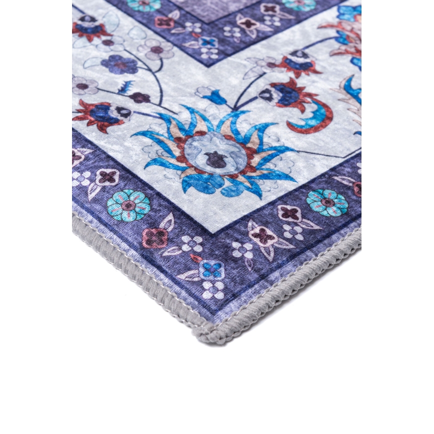 Halkfri orientalisk matta PRINT SHINE 70x140 cm blå