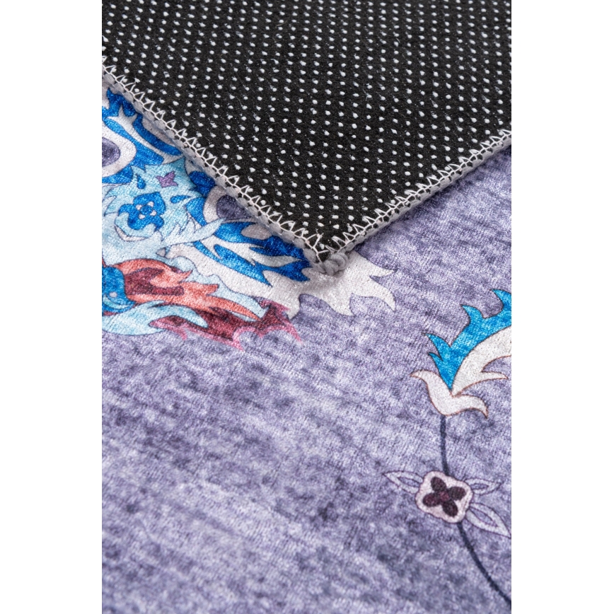 Halkfri orientalisk matta PRINT SHINE 70x140 cm blå