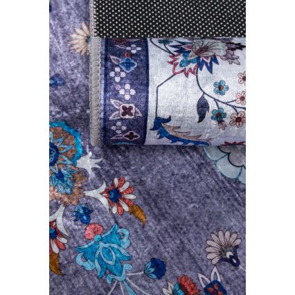 Halkskyddad orientalisk matta PRINT SHINE 160x230 cm blå
