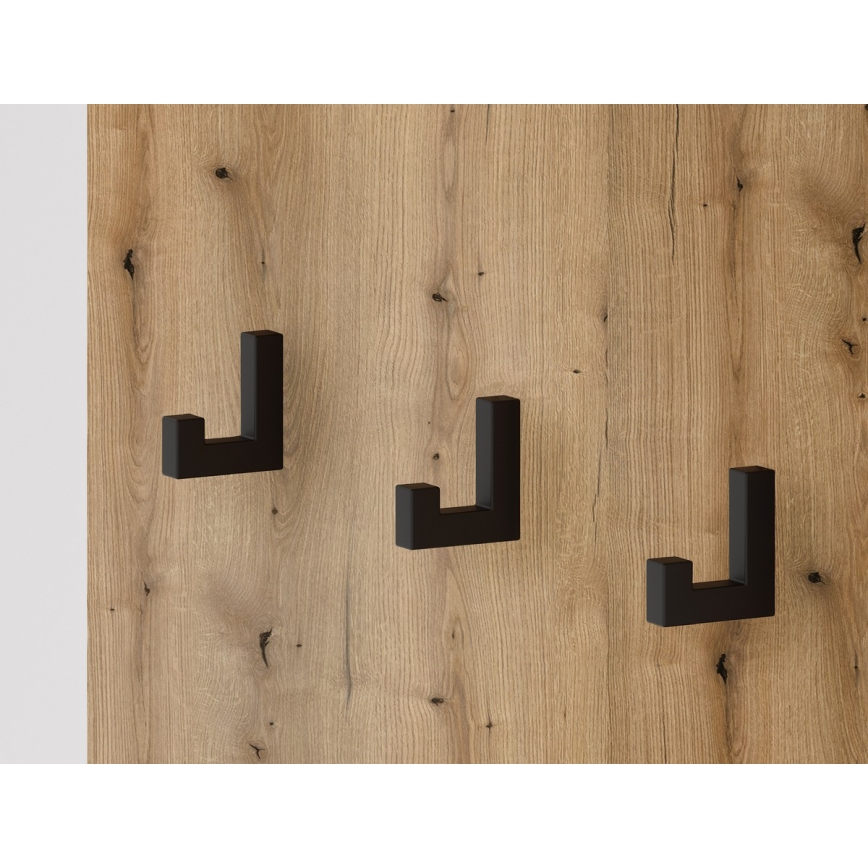 Hallmöbel med spegel SVEN brun/vit