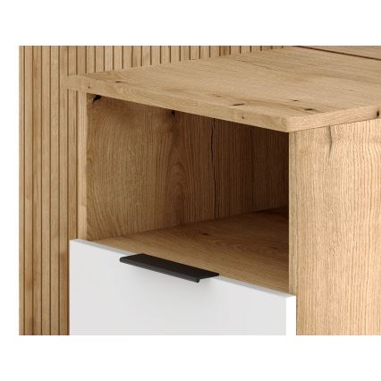 Hallmöbel med spegel SVEN, brun/vit