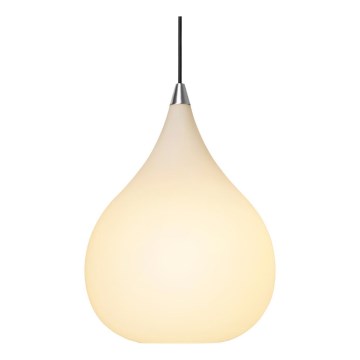 Halo Design 407931 - Pendellampa med kabel DROPS 1xE27/40W/230V Ø 30 cm vit/matt krom