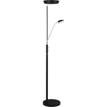 Halo Design 716067 - LED dimbar golvlampa VEGAS LED/20W/230V + LED/5W svart/blank krom