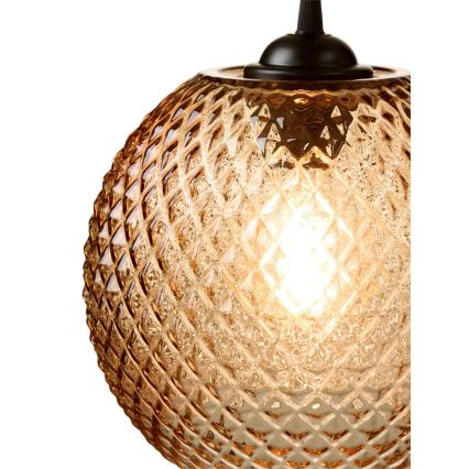Halo Design 718368 - Pendellampa med sladd NOBB 1xE27/40W/230V Ø 22 cm rökbrun