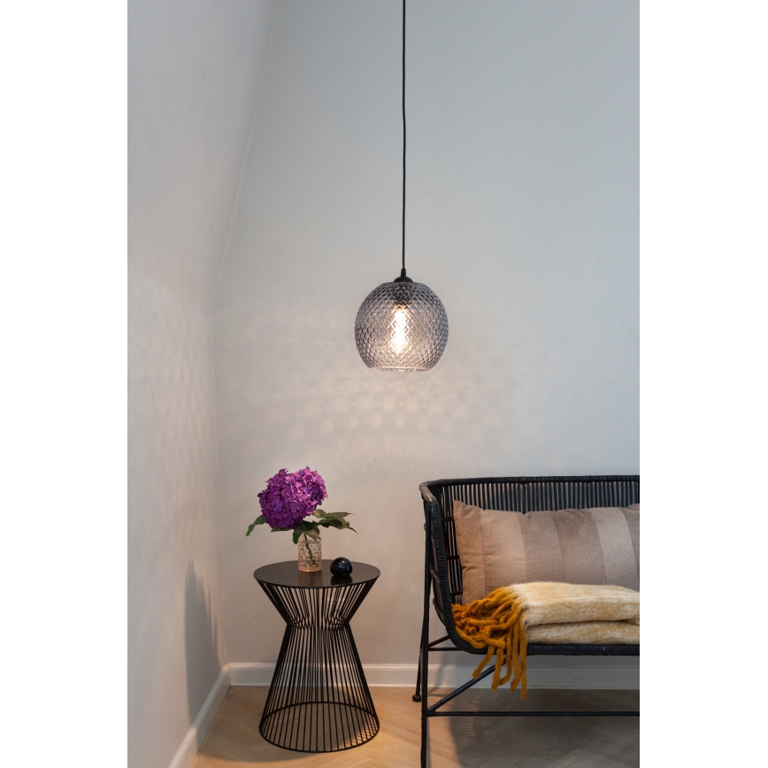 Halo Design 718443 - Takpendel på sladd NOBB 1xE27/40W/230V Ø 22 cm rökgrå