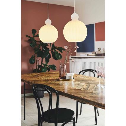 Halo Design 737321 - Pendellampa med sladd BALL BALL 1xE27/40W/230V Ø 32 cm vit