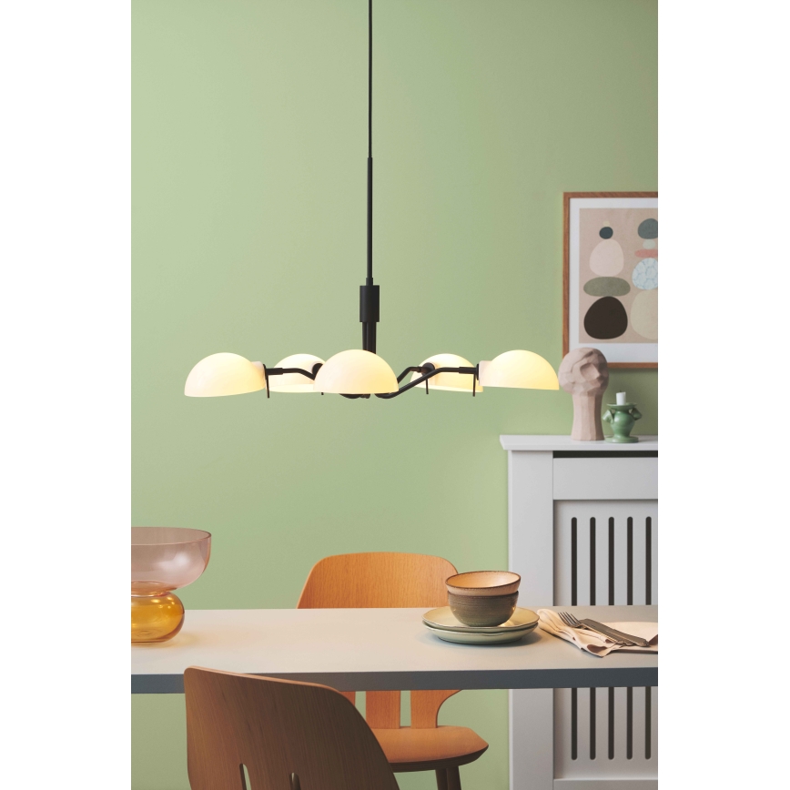 Halo Design 740369 - Taklampa med vajer KJOBENHAVN 5xG9/28W/230V Ø 50 cm svart