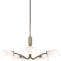 Halo Design 740376 - Taklampa med vajer KJOBENHAVN, 5x G9/28W/230V, Ø 50 cm, mässing