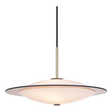 Halo Design 743629 - Takpendel med vajer ORBIT 3xG9/7W/230V Ø 40 cm vit/mässing/rökgrå
