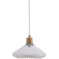 Halo Design 744053 - Pendellampa PARIS på vajer 1xG9/28W/230V Ø 24 cm vit/mässing/ek