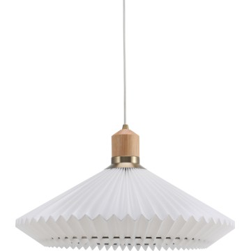 Halo Design 744268 - Pendellampa med kabel PARIS 1xE27/60W/230V Ø 56 cm vit/mässing/ek