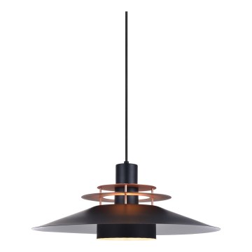 Halo Design 744503 - Taklampa på vajer RIVOLI 1xE27/40W/230V Ø 50 cm svart/koppar