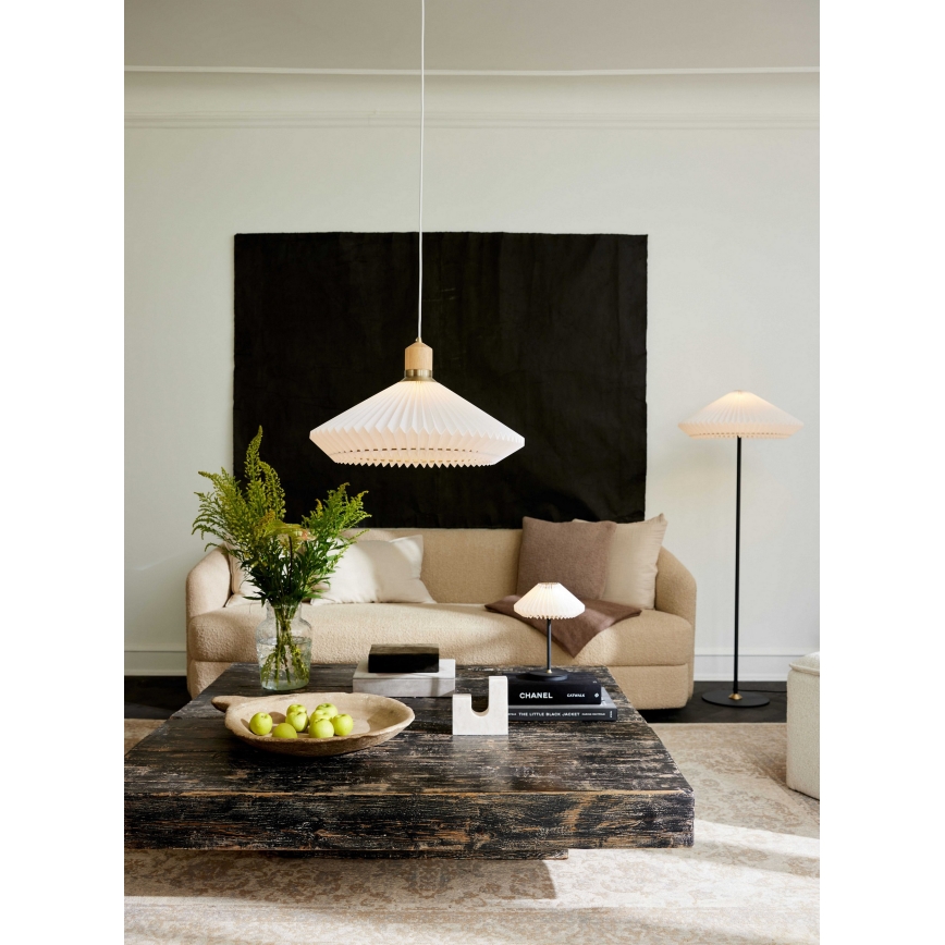 Halo Design 745043 - Golvlampa PARIS 1xE27/40W/230V svart/vit/ek