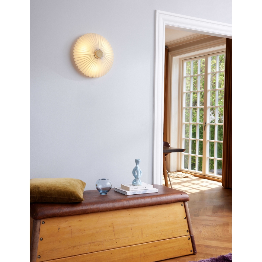 Halo Design 745081 - Vägglampa PARIS 3xG9/28W/230V Ø 40 cm vit/mässing/ek