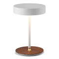 Halo Design 745760 - dimbar LED uppladdningsbar bordslampa ON THE MOVE LED/2,5W/4000 mAh vit/trä