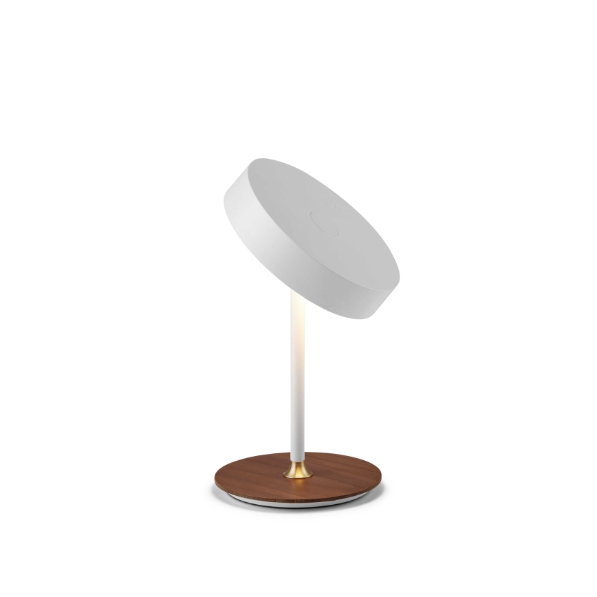 Halo Design 745760 - dimbar LED uppladdningsbar bordslampa ON THE MOVE LED/2,5W/4000 mAh vit/trä