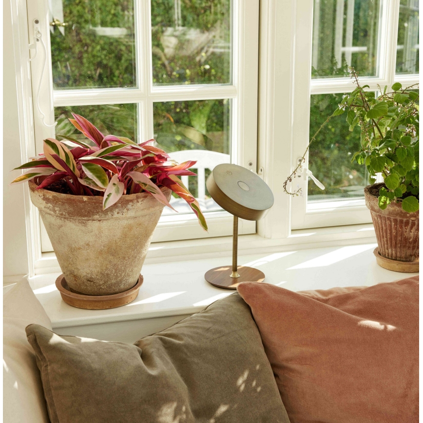 Halo Design 745784 - LED dimbar uppladdningsbar bordslampa ON THE MOVE LED/2,5W/4000 mAh mässing/trä