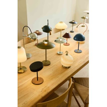 Halo Design 746125 - MINI STEPP uppladdningsbar, dimmbar utomhusbordslampa, LED 1,8 W / 1600 mAh, IP44, svart