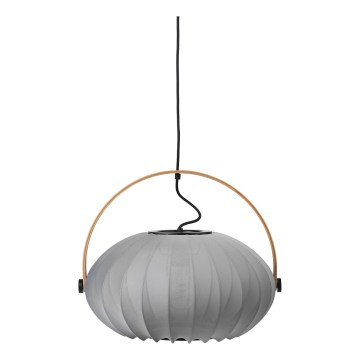Halo Design 746354 - Pendel på kabel DC 1xE27/40W/230V Ø 40 cm grå/ek