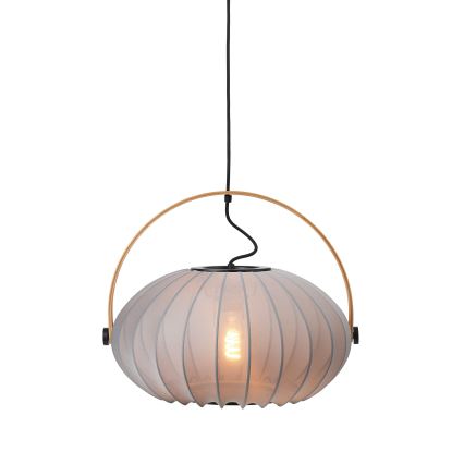 Halo Design 746354 - Pendel på kabel DC 1xE27/40W/230V Ø 40 cm grå/ek