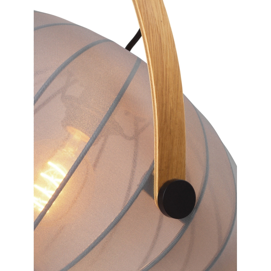 Halo Design 746354 - Pendel på kabel DC 1xE27/40W/230V Ø 40 cm grå/ek