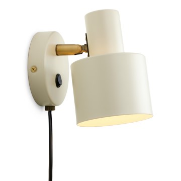 Halo Design 746873 - Väggspotlight VOGUE 1xE27/40W/230V krämvit/mässing