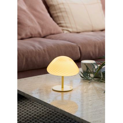 Halo Design 747016 - Bordslampa CANDY MINI MUSH 1xG9/25W/230V Ø 17 cm beige