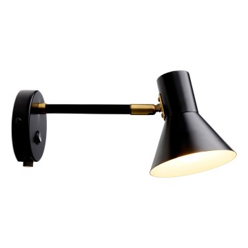 Halo Design 747450 - Vägglampa STYLE 1xE14/25W/230V svart/mässing