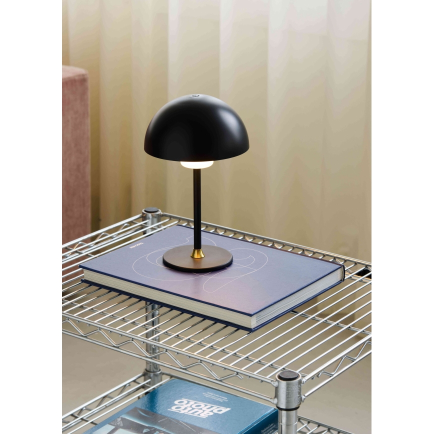 Halo Design 747573 - LED dimbar uppladdningsbar bordslampa MOON LIGHT LED/2,7W/2600 mAh svart