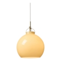 Halo Design 748075 - Pendellampa med sladd TOSCANA 1xE27/40W/230V Ø 36 cm beige/mässing