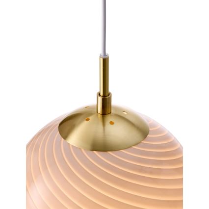 Halo Design 748570 - Pendellampa med kabel CANDY 1xE27/25W/230V Ø 30 cm grå/mässing