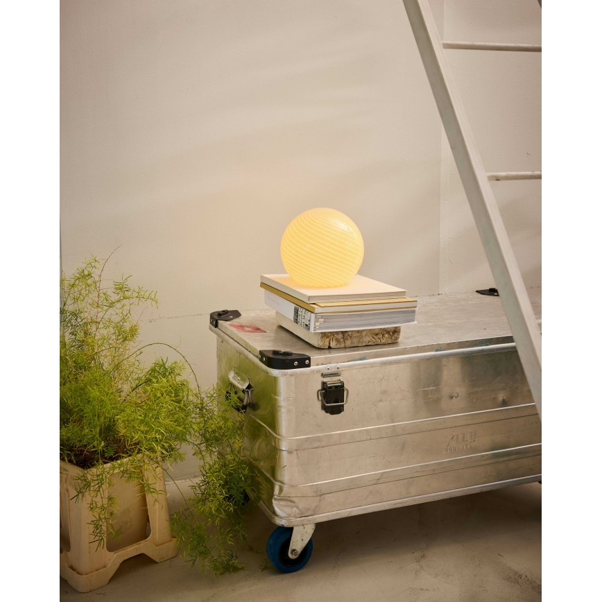 Halo Design 748808 - Bordslampa CANDY 1xE14/25W/230V Ø 20 cm, beige