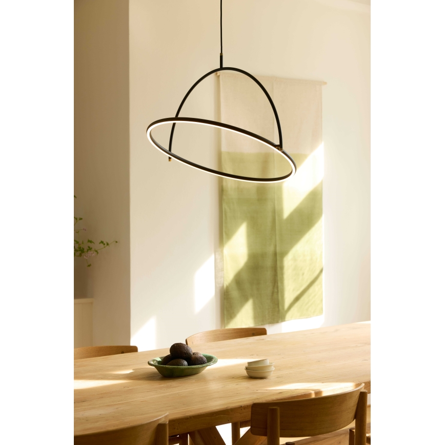 Halo Design 749546 - Dimbart LED-pendel i kabel TILT, LED/40W/230V, Ø 60 cm, svart