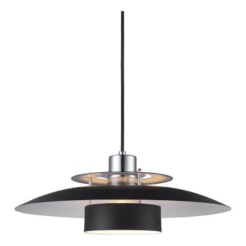 Halo Design 990259 - Pendellampa SORUP med vajer 1x E27/40W/230V Ø 40 cm svart/polerad krom