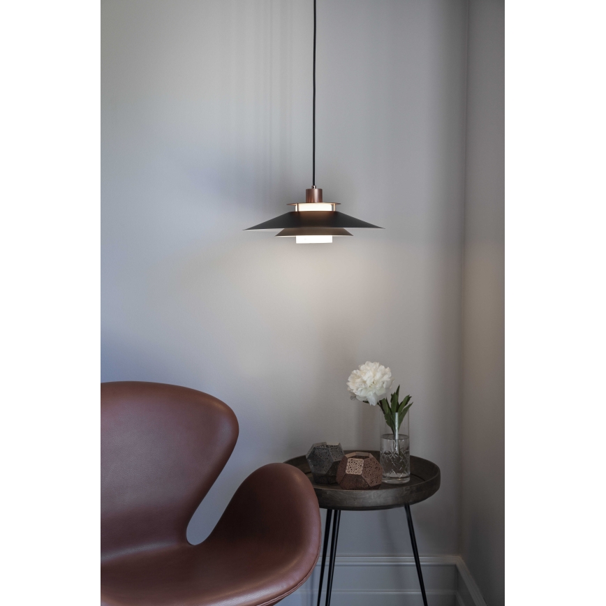 Halo Design 990785 - Pendellampa med kabel RIVOLI 1xE27/40W/230V Ø 40 cm svart/koppar