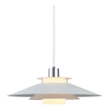 Halo Design 990792 - Pendellampa med kabelupphängning RIVOLI 1xE27/40W/230V Ø 40 cm vit/blank krom