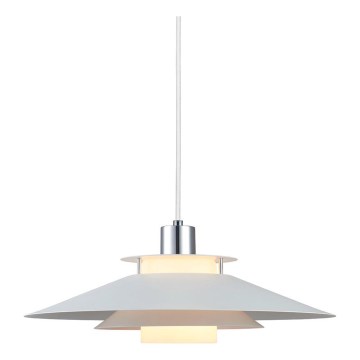Halo Design 990792 - Pendellampa med kabelupphängning RIVOLI 1xE27/40W/230V Ø 40 cm vit/blank krom
