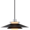 Halo Design 990808 - Taklampa med vajerupphängning RIVOLI 1xE27/40W/230V Ø 40 cm svart/polerad krom