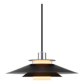 Halo Design 990808 - Taklampa med vajerupphängning RIVOLI 1xE27/40W/230V Ø 40 cm svart/polerad krom