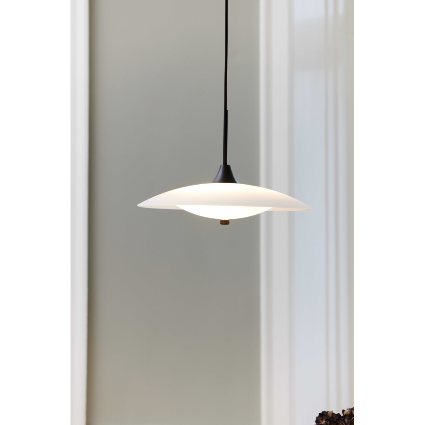 Halo Design 991294 - Pendellampa BARONI med kabel 2xG9/18W/230V Ø 35 cm vit/svart