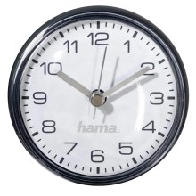Hama - Bathroom clock med en suction cup 1xAAA IPX4 svart