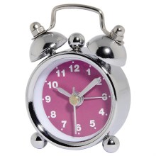 Hama - Mini alarm clock 1xLR44/LR1130 krom/rosa