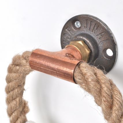 Handdukshållare 16x16 cm beige/guld