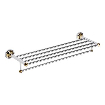 Handdukshållare 66,5 x 12 cm silver/guld